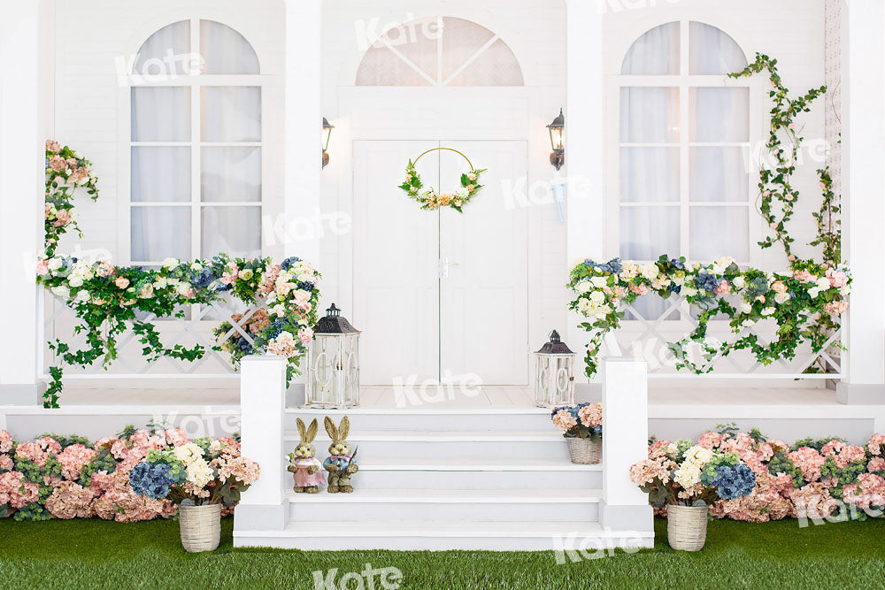 Kate Spring Lawn Flowers Backdrop Designed by Chain Photography