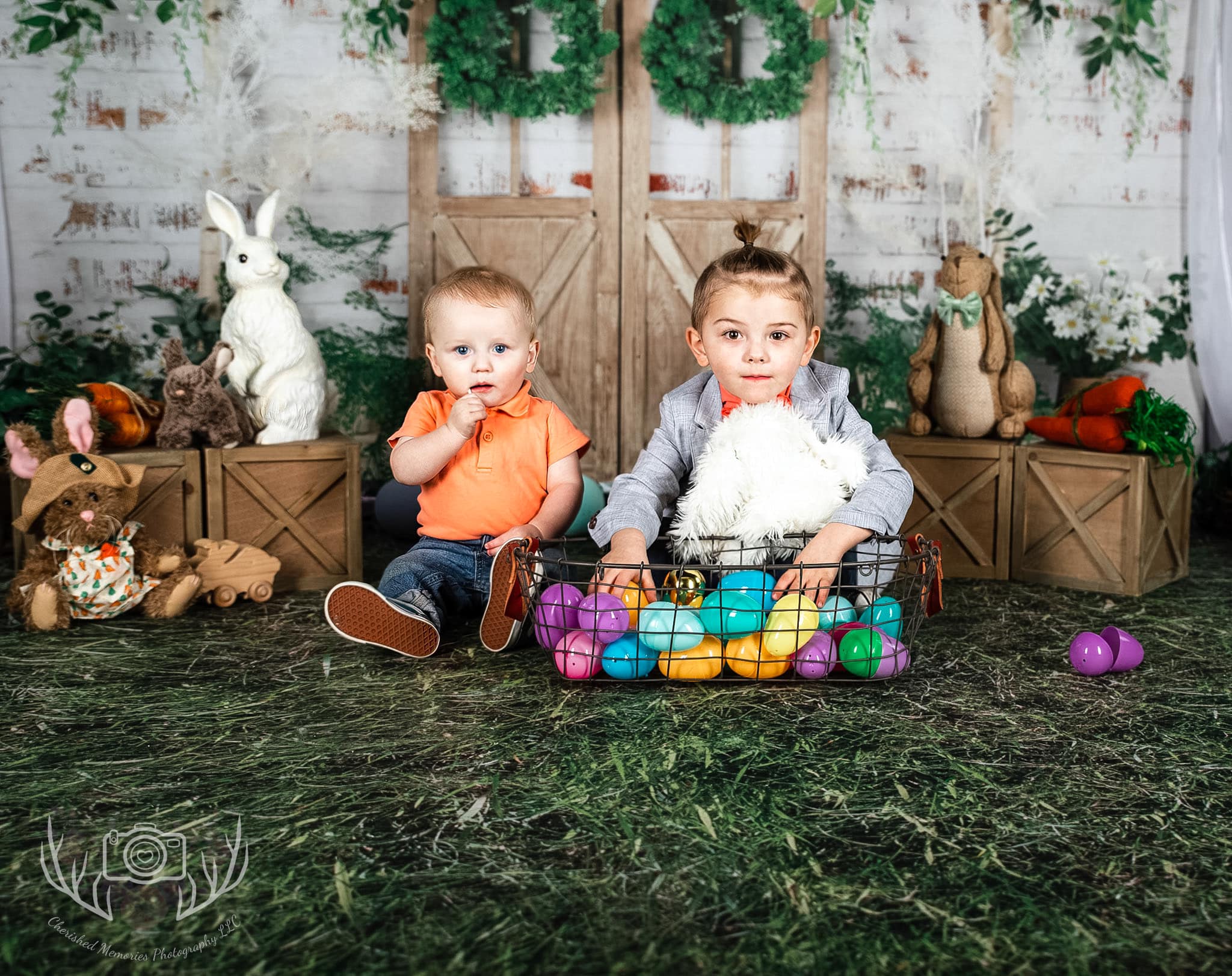 Kate Summer/Spring Green Plants Barn Door Backdrop Designed by Jia Chan Photography - Kate Backdrop