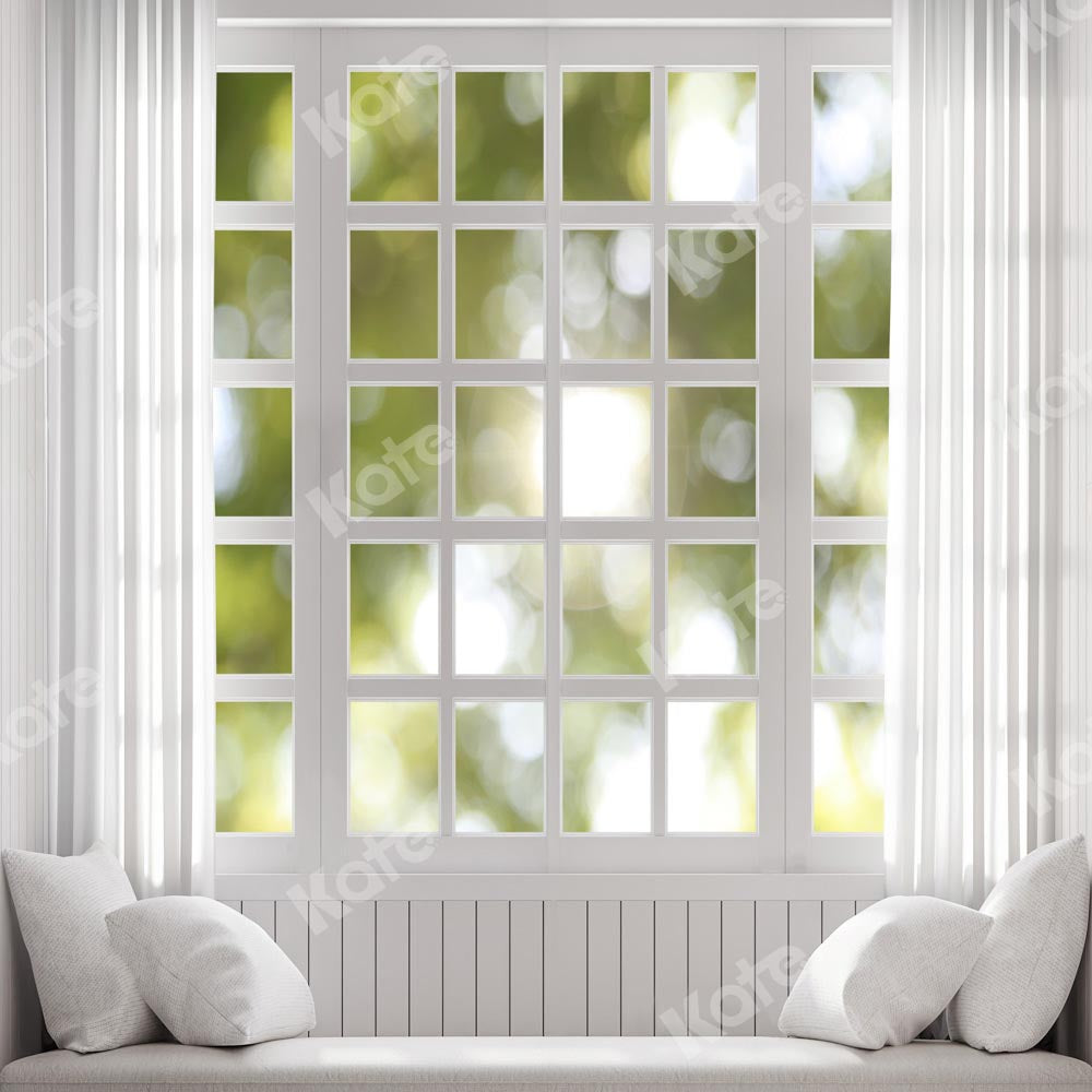 Zomerachtergrond buiten venster ontworpen door Chain Photography