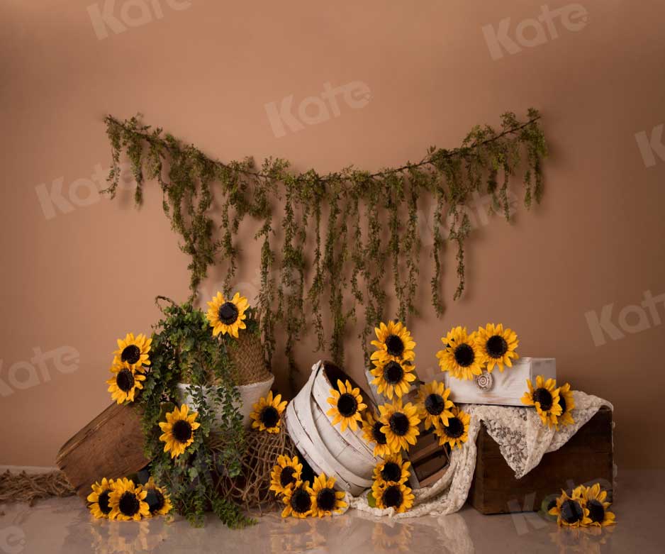 Kate Spring Sunflowers Love Backdrop Designed by Keerstan Jessop - Kate Backdrop