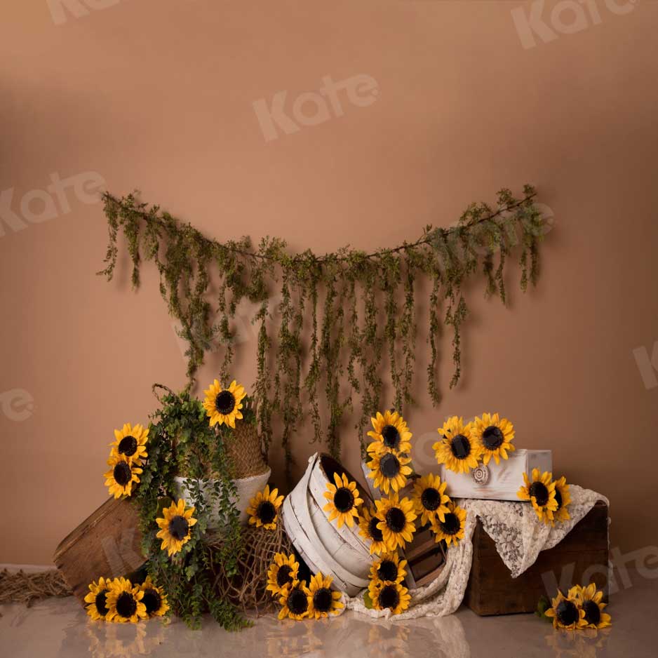 Kate Spring Sunflowers Love Backdrop Designed by Keerstan Jessop - Kate Backdrop