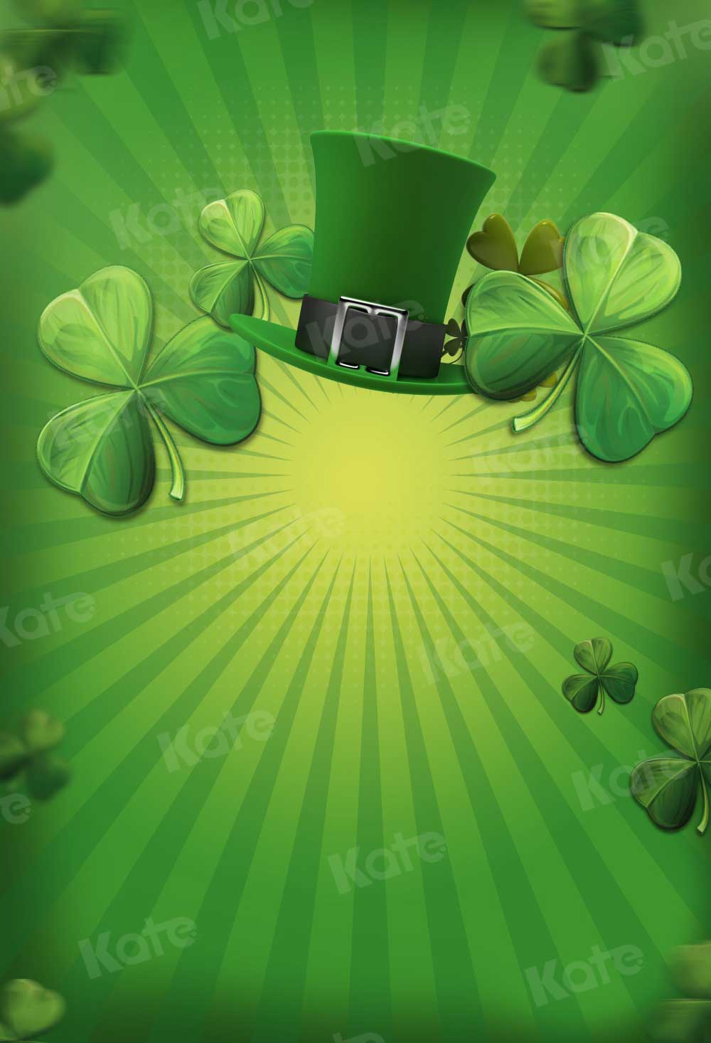 Kate 10 x 10 ft/3 x m Day Style Backdrop Lucky Clover Gold  Backgrounds撮影スタジオ小道具