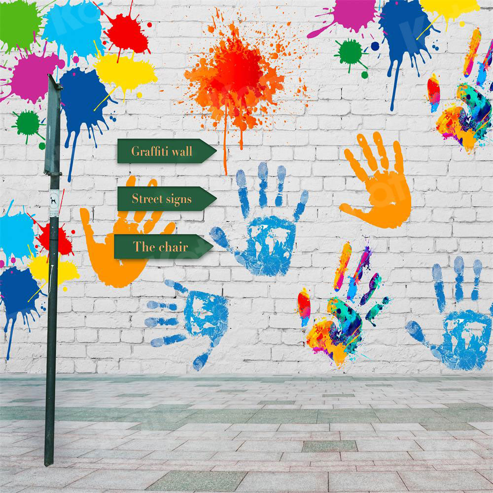 Kate Street Graffiti Backdrop Brick Wall for Photography