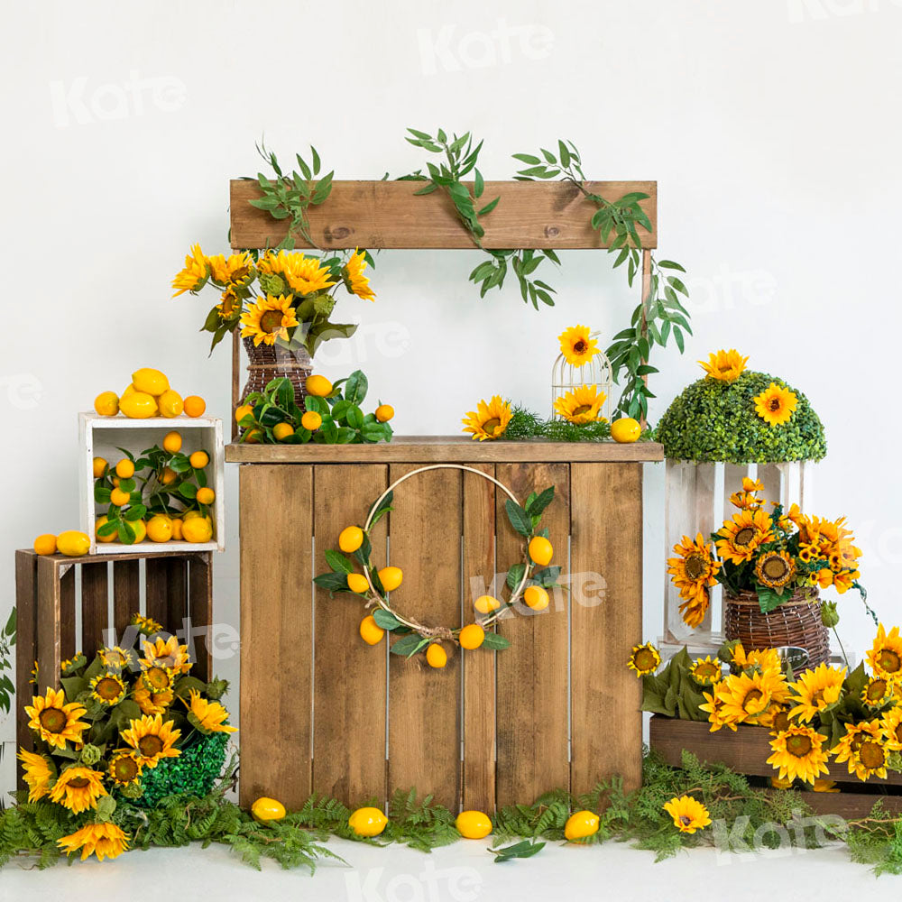 Fondo de limón girasol verano diseñado por Uta Mueller Photography