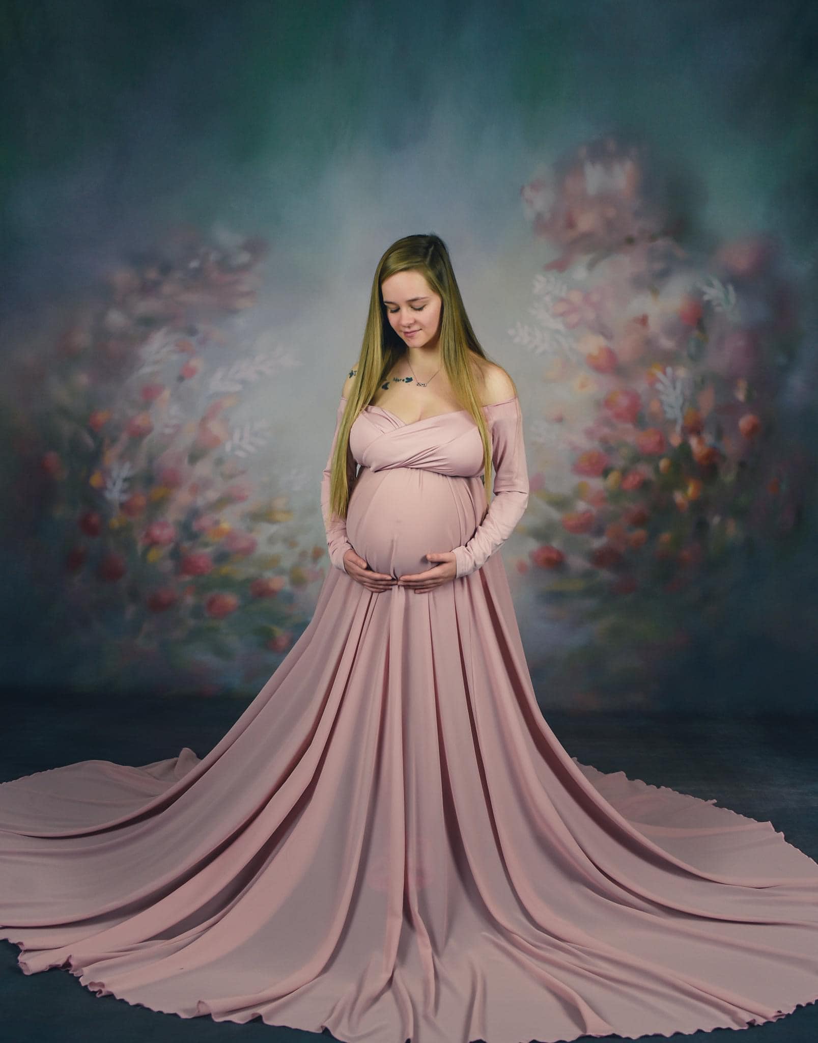 Kate Sweep Abstract Fine Art with Florals Backdrop for Photography - Kate Backdrop