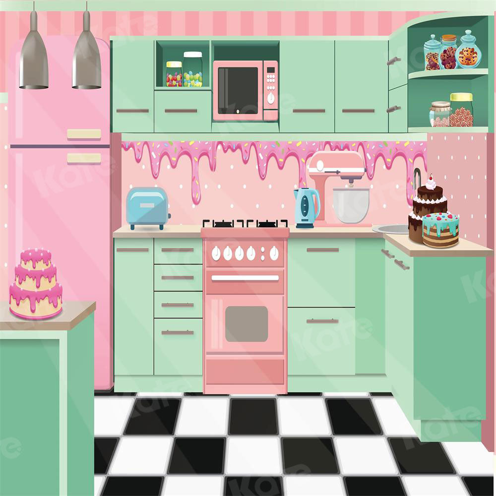 Kate Sweet Cute Kitchen Backdrop Designed by Pentaprisma a Creative Group