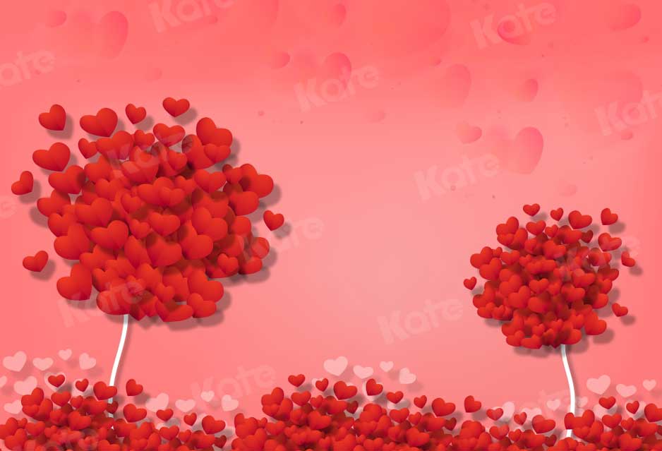 Kate Valentine's Day Backdrop Heart Love Tree for Photography