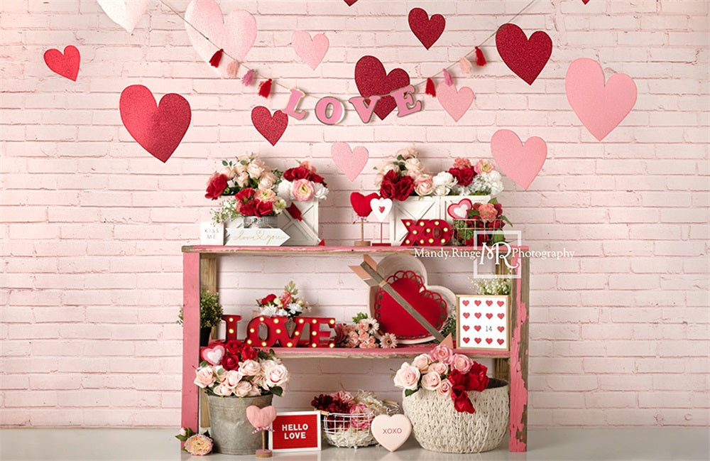 Kate Valentine's Day Love Backdrop Heart Designed by Mandy Ringe Photography