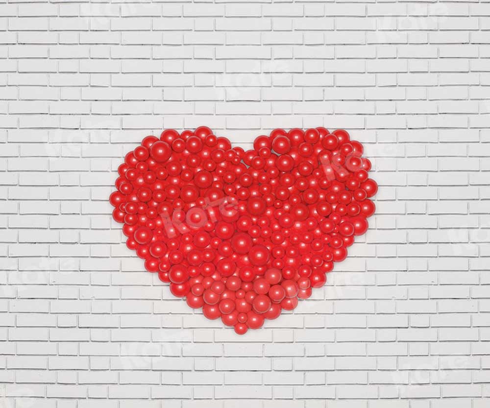 Kate Valentine's Day Love White Wall Backdrop for Photography - Kate Backdrop