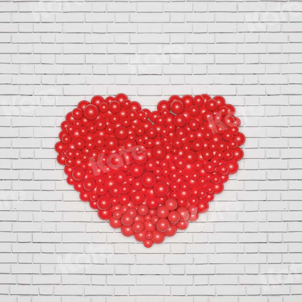 Kate Valentine's Day Love White Wall Backdrop for Photography - Kate Backdrop