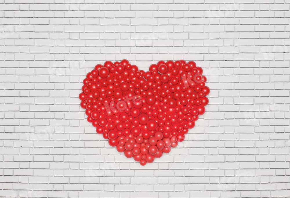 Kate Valentine's Day Love White Wall Backdrop for Photography - Kate Backdrop