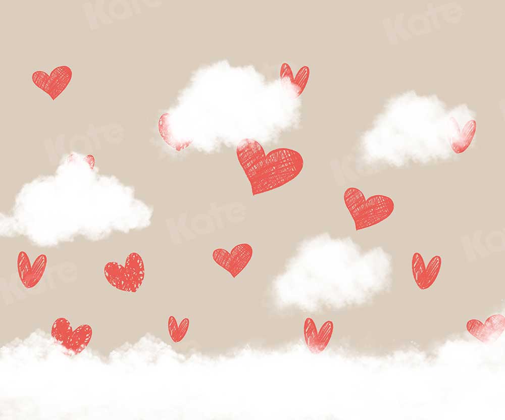 Kate Valentine's Day Red Hearts Backdrop Designed By Jerry_Sina - Kate Backdrop