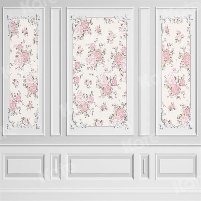 Sfondo floreale bianco per parete per fotografia