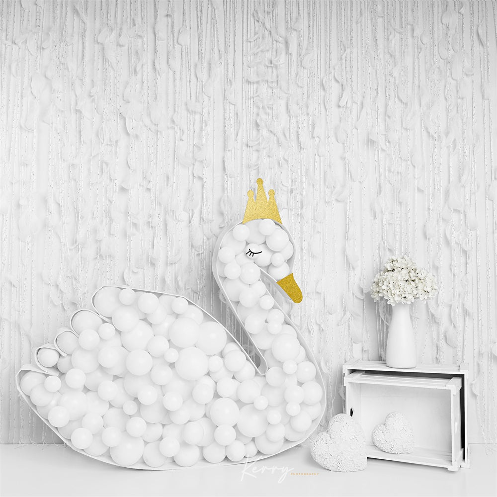 Kate White Swan Princess Backdrop for Photography Designed by Kerry Anderson