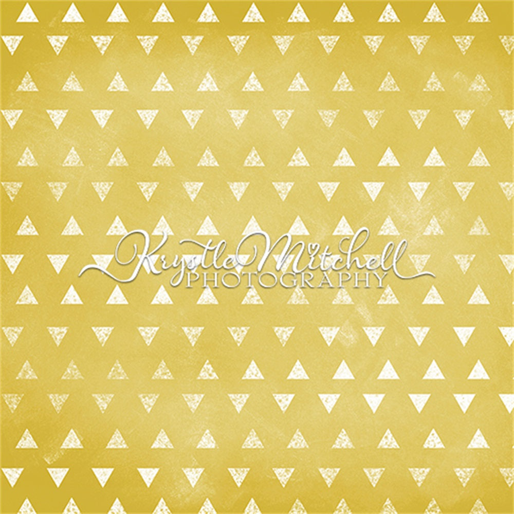 Kate Yellow Triangle Pattern Backdrop Designed By Krystle Mitchell Photography