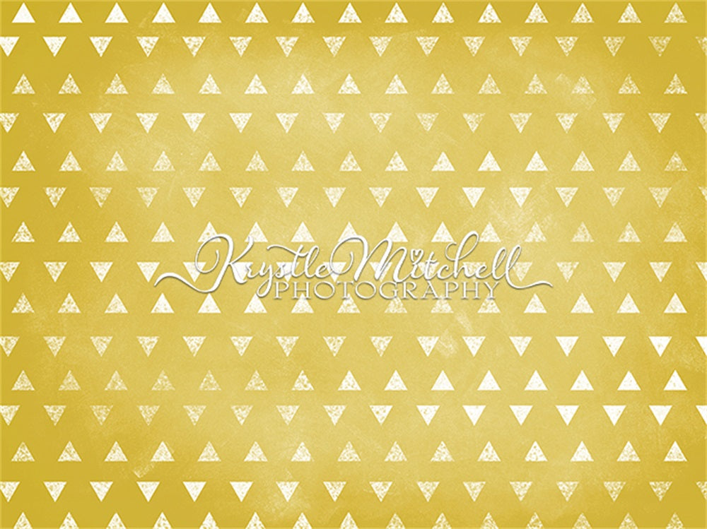 Kate Yellow Triangle Pattern Backdrop Designed By Krystle Mitchell Photography