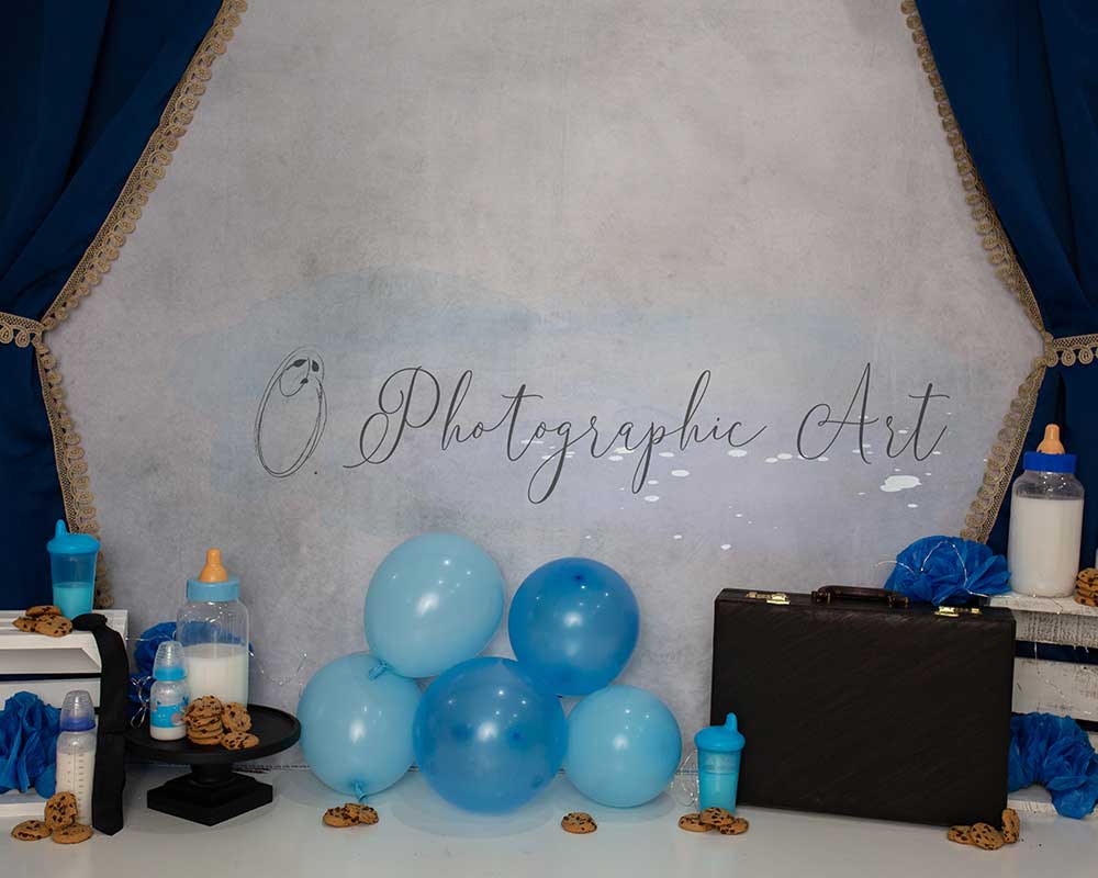 Kate Cookie Boss Backdrop Birthday Balloon Baby Bottle Designed by Jenna Onyia