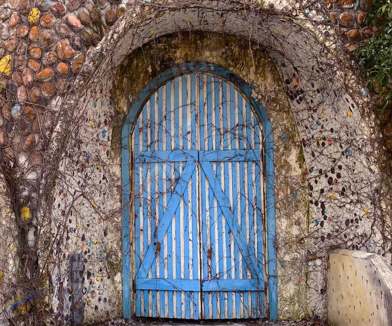 Kate Cool Blue Barn Door Backdrop designed by Jerry_Sina - Kate Backdrop