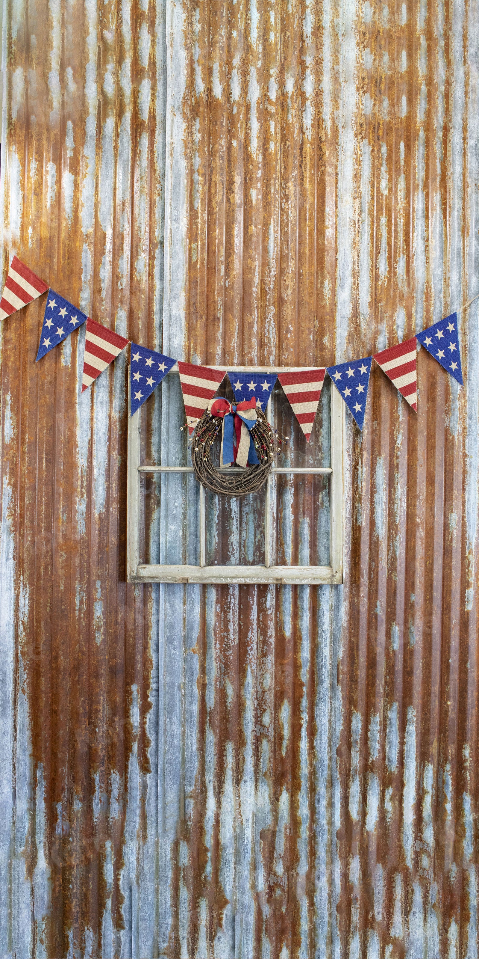 Kate Independence day Vintage Rust Wall Sports Banner Backdrop Designed by Leann West - Kate Backdrop