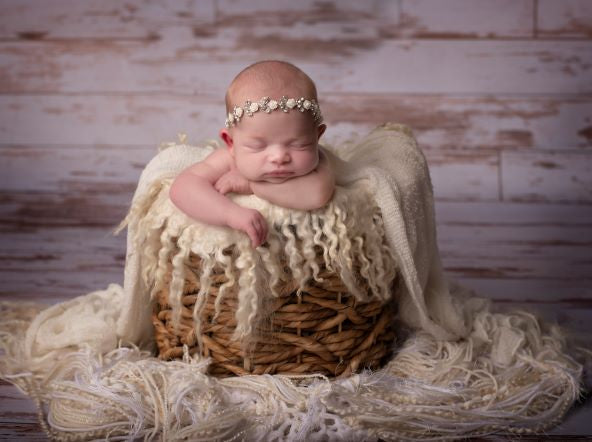 Kate retro white litte light grey wood rubber floor mat - Kate Backdrop