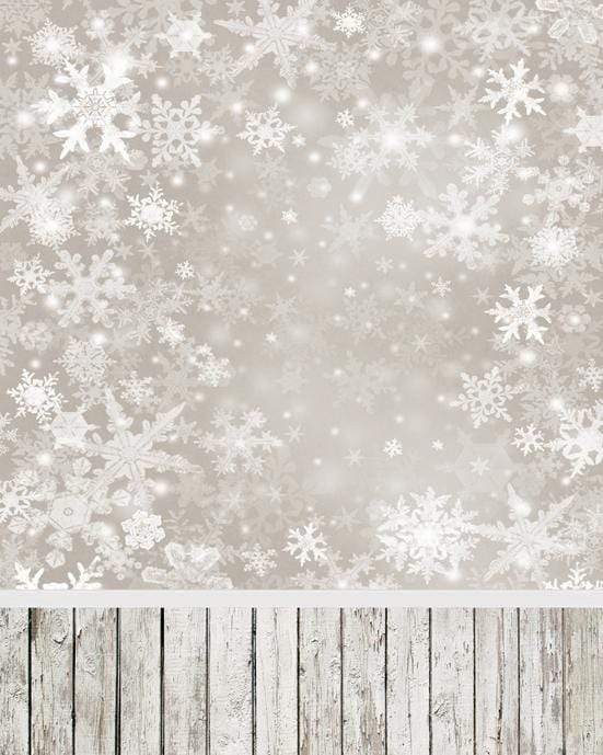 Kate Sliver star snowflake Background Children Holiday Christmas Photography Backdrop - Katebackdrop