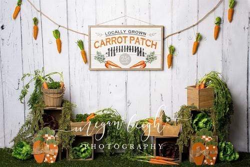 Katebackdrop鎷㈡綖Kate Carrot Patch Easter Backdrop Designed by Megan Leigh Photography