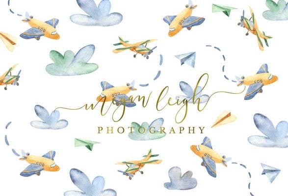 Kate Airplane Backdrop Designed by Megan Leigh Photography - Kate Backdrop