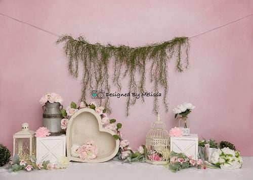 Kate Pink Flowers Backdrop for Photography Designed by Melissa King