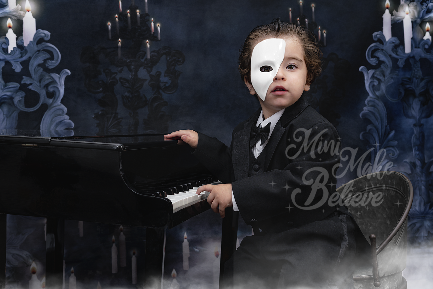 Kate Halloween Opera Phantom Night Music Backdrop for Photography Designed by Mini MakeBelieve