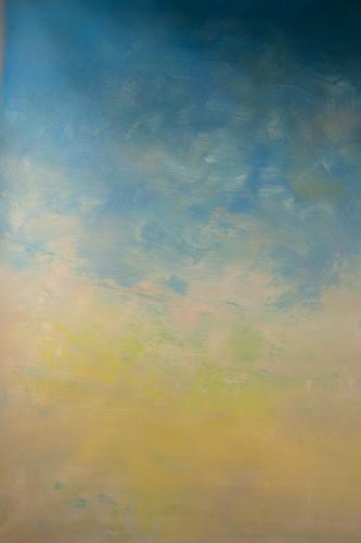 Katebackdrop£ºKate Abstract Blue and Yellow Textured Hand Painted Backdrops Canvas