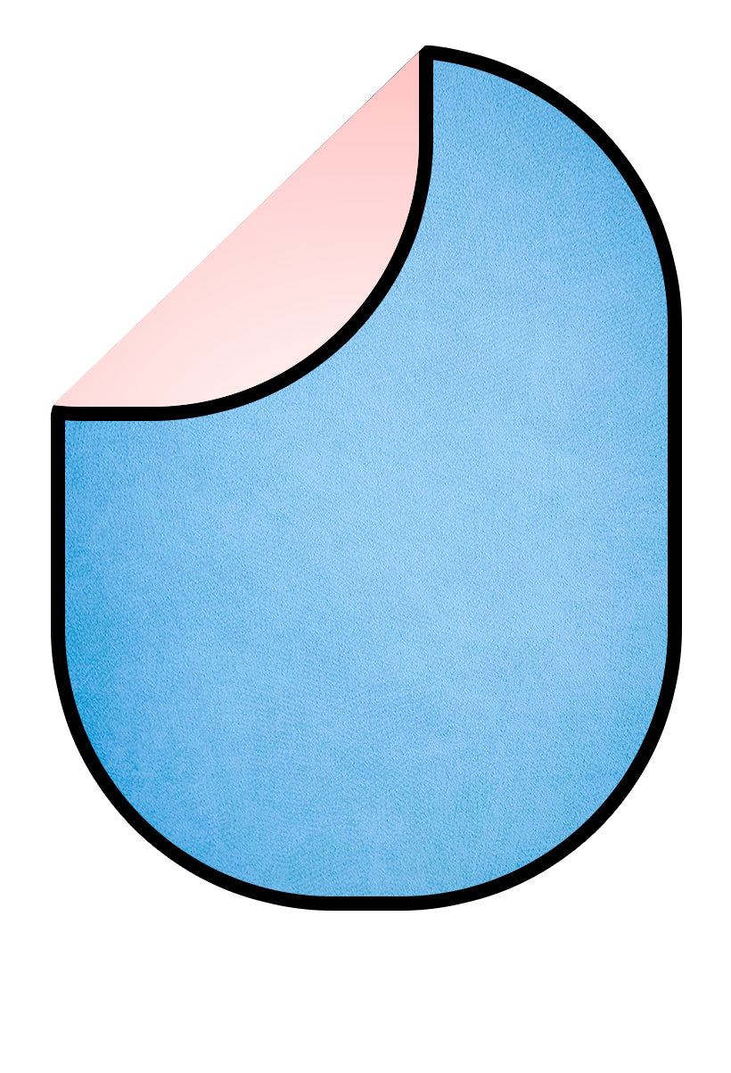 Kate Abstract Light Pink/Blue Collapsible Backdrop Photography 5X6.5ft(1.5x2m)