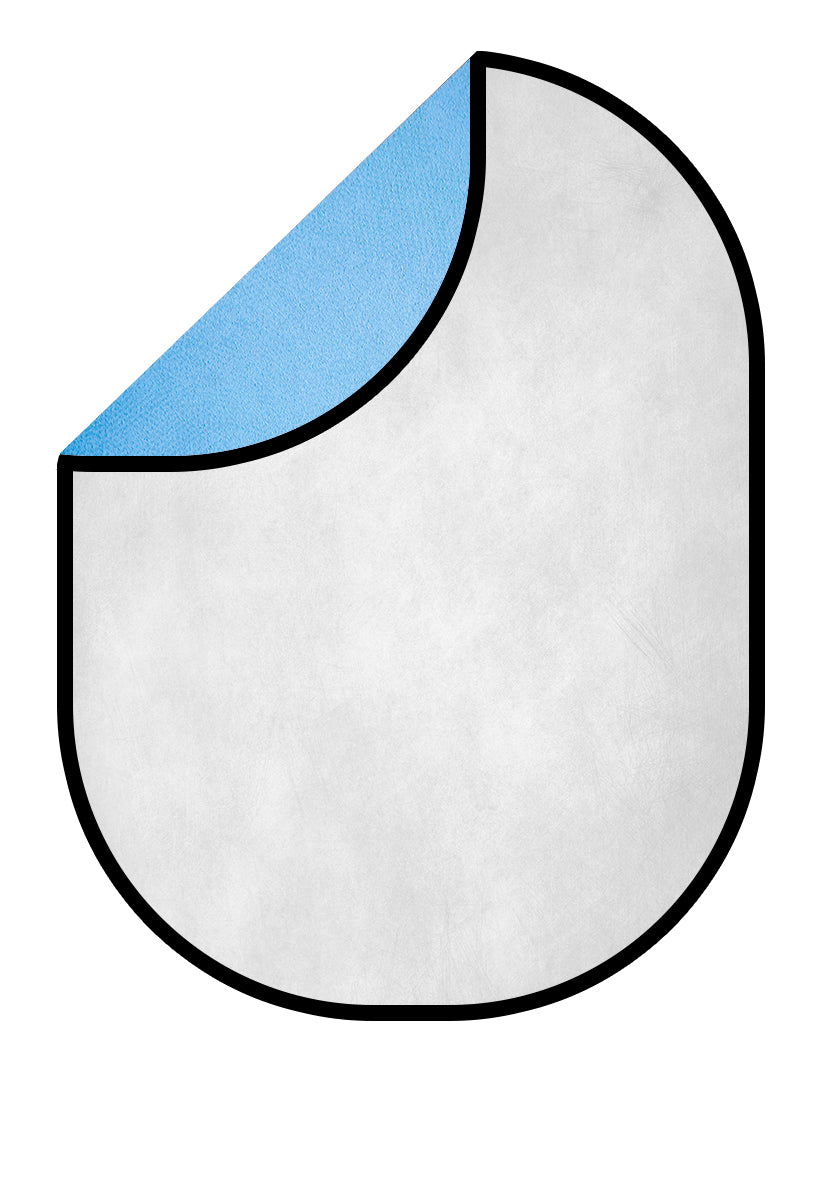 Fondo Abstracto Plegable para Fotografía en Verde/Azul Claro/Gris de 5x6.5 pies (1.5x2m)