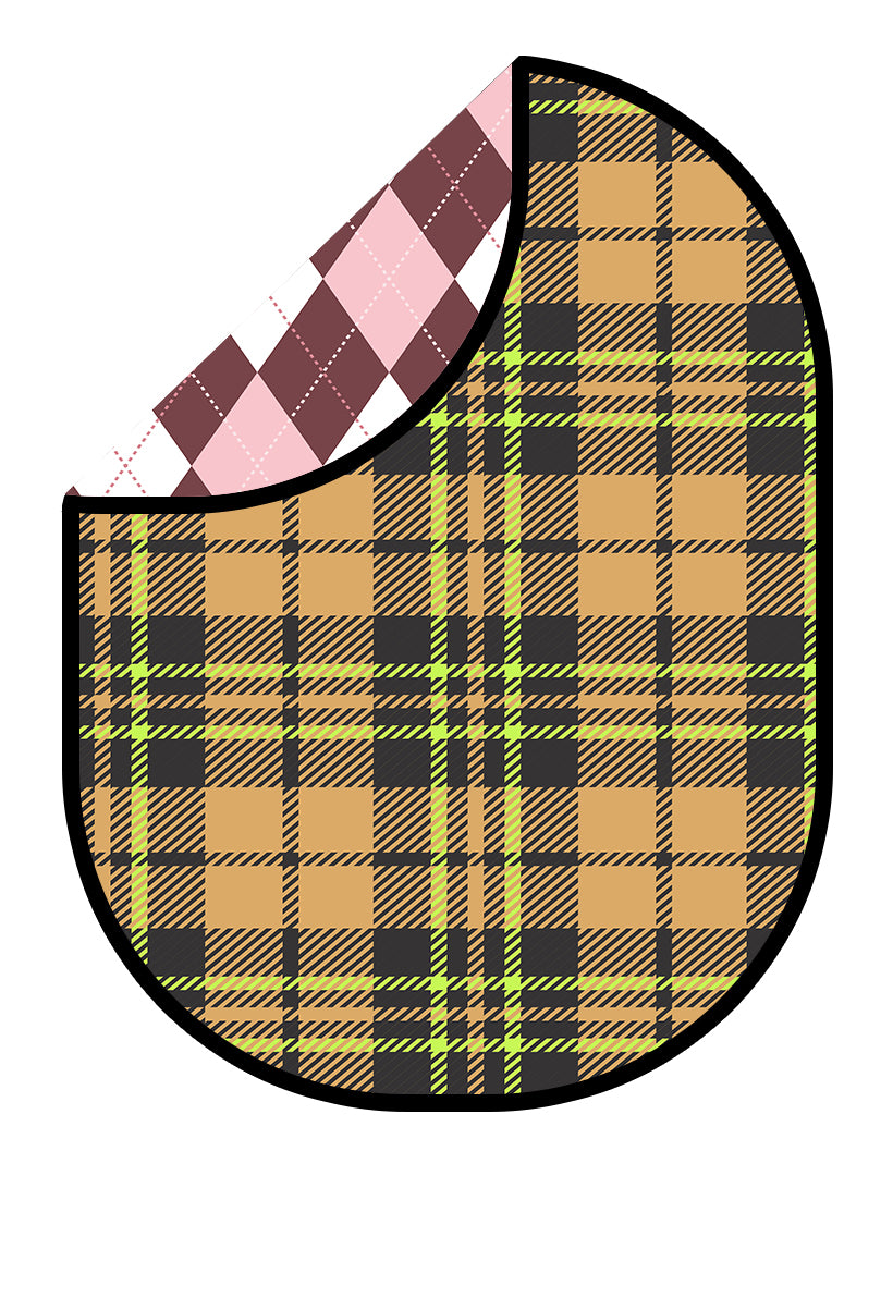 Kate Pink Diamond/Yellow Gold Retro Plaid Collapsible Backdrop Photography 5X6.5ft(1.5x2m)