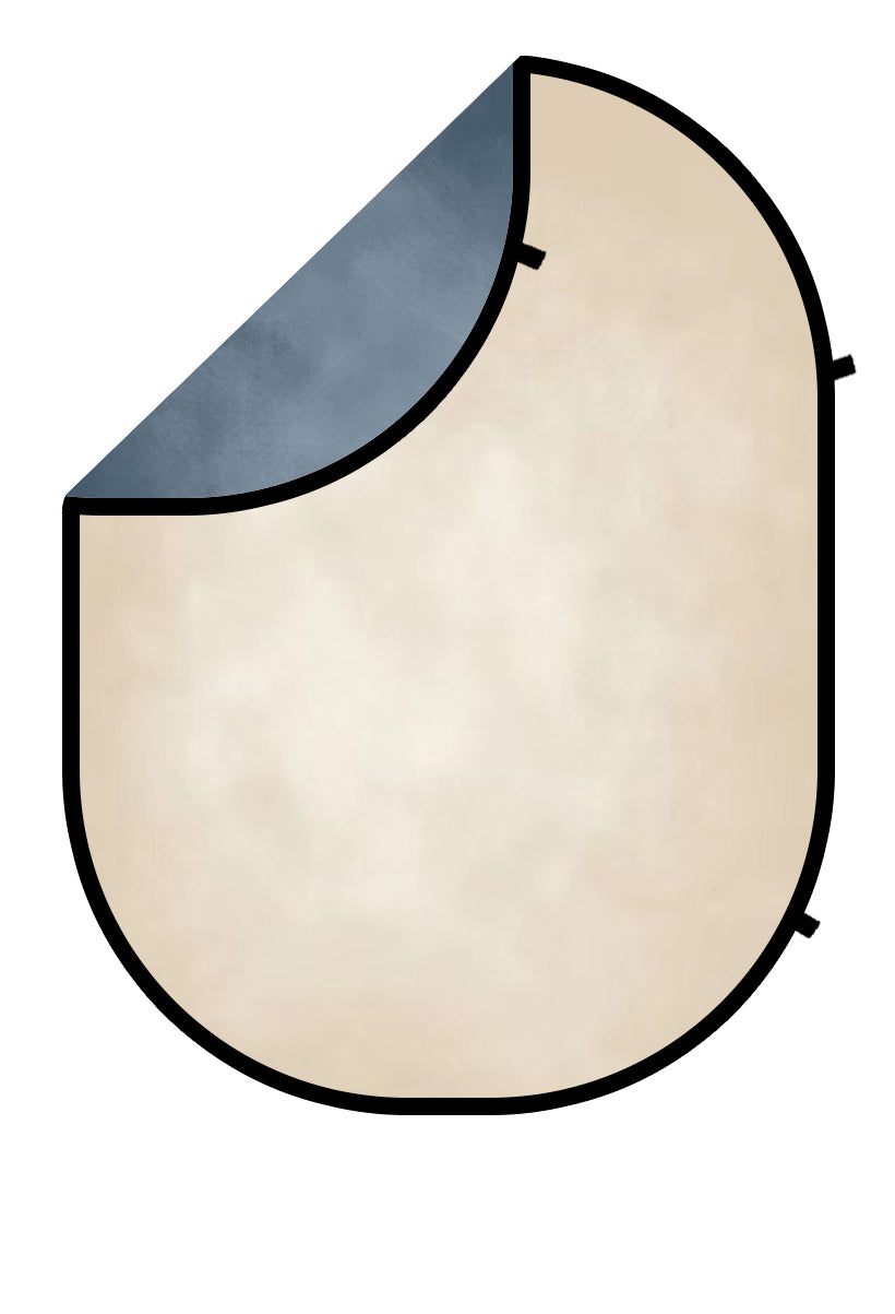 Kate Abstract Beige/Blue Gray Collapsible Backdrop Photography 5X6.5ft(1.5x2m)