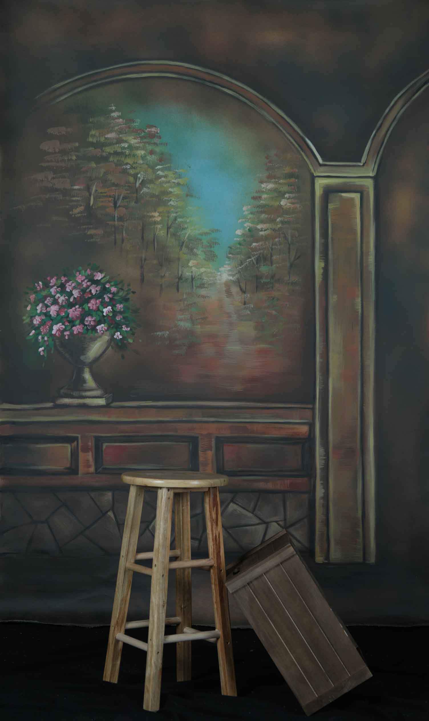 Katebackdrop£ºKate Vintage Arched Window Texture Spray Painted Backdrops