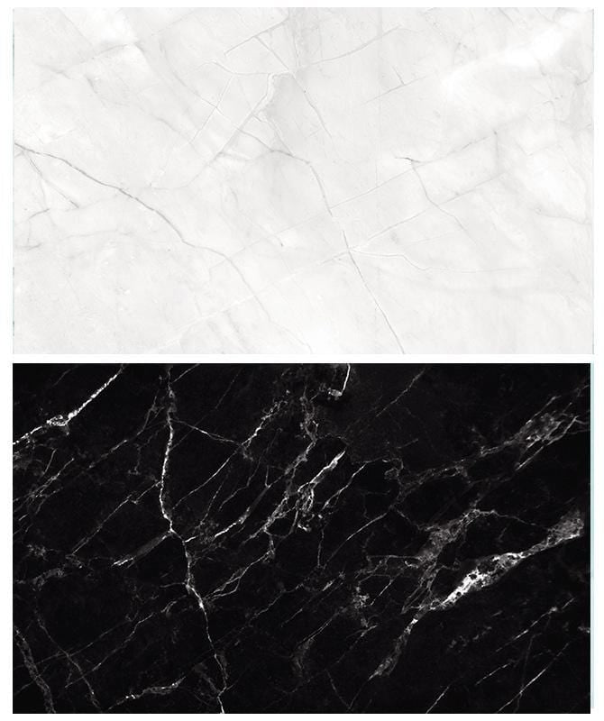 Kate 57x87cm White/Black Marble Double-Sided Paper Backdrop Waterproof for Food Photography