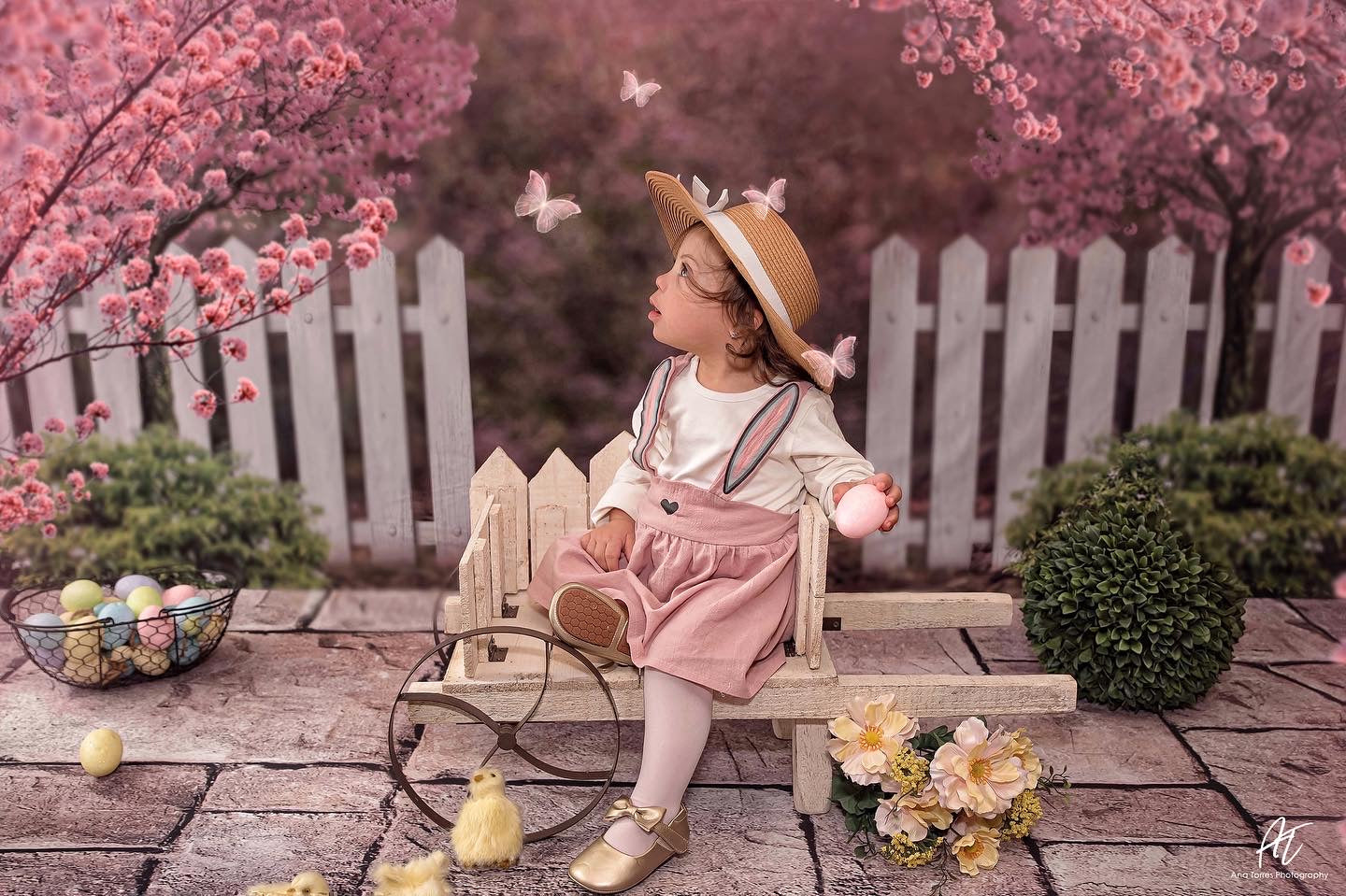 Kate Spring Garden Cherry Blossoms Backdrop for Photography - Kate Backdrop