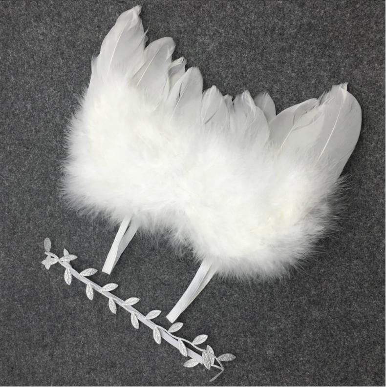Kate Angel Feather Wings with Headband Band Baby Photo Props - Kate Backdrop