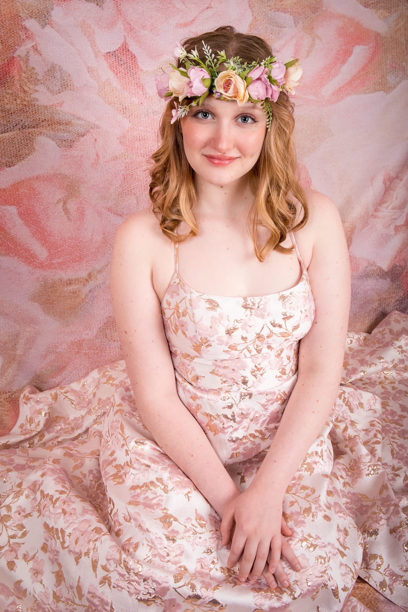 Kate Fine Art Florals Pink Roses Texture Backdrop Hand Painted Designed by GQ - Kate Backdrop