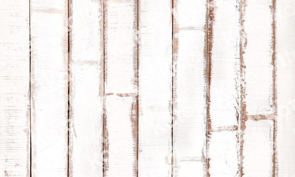 Kate White Wood Grain Rubber Floor Mat