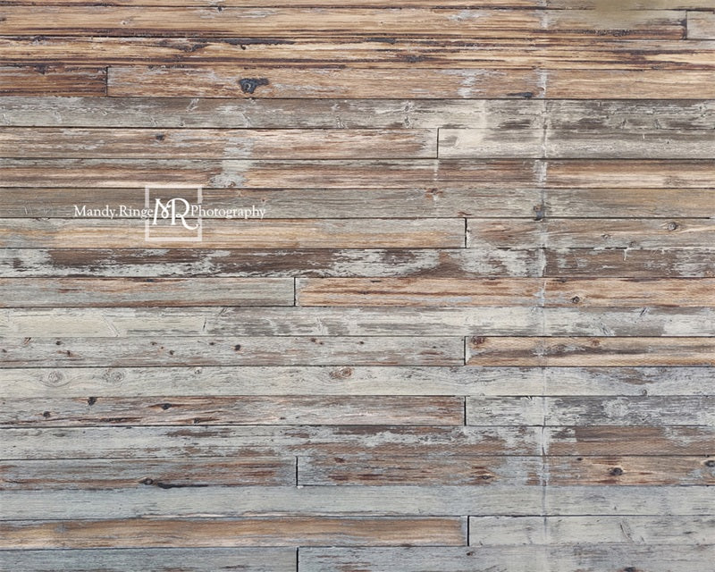 Kate Brown and Gray Textured Horizontal Wood Rubber Floor Mat designed by Mandy Ringe Photography