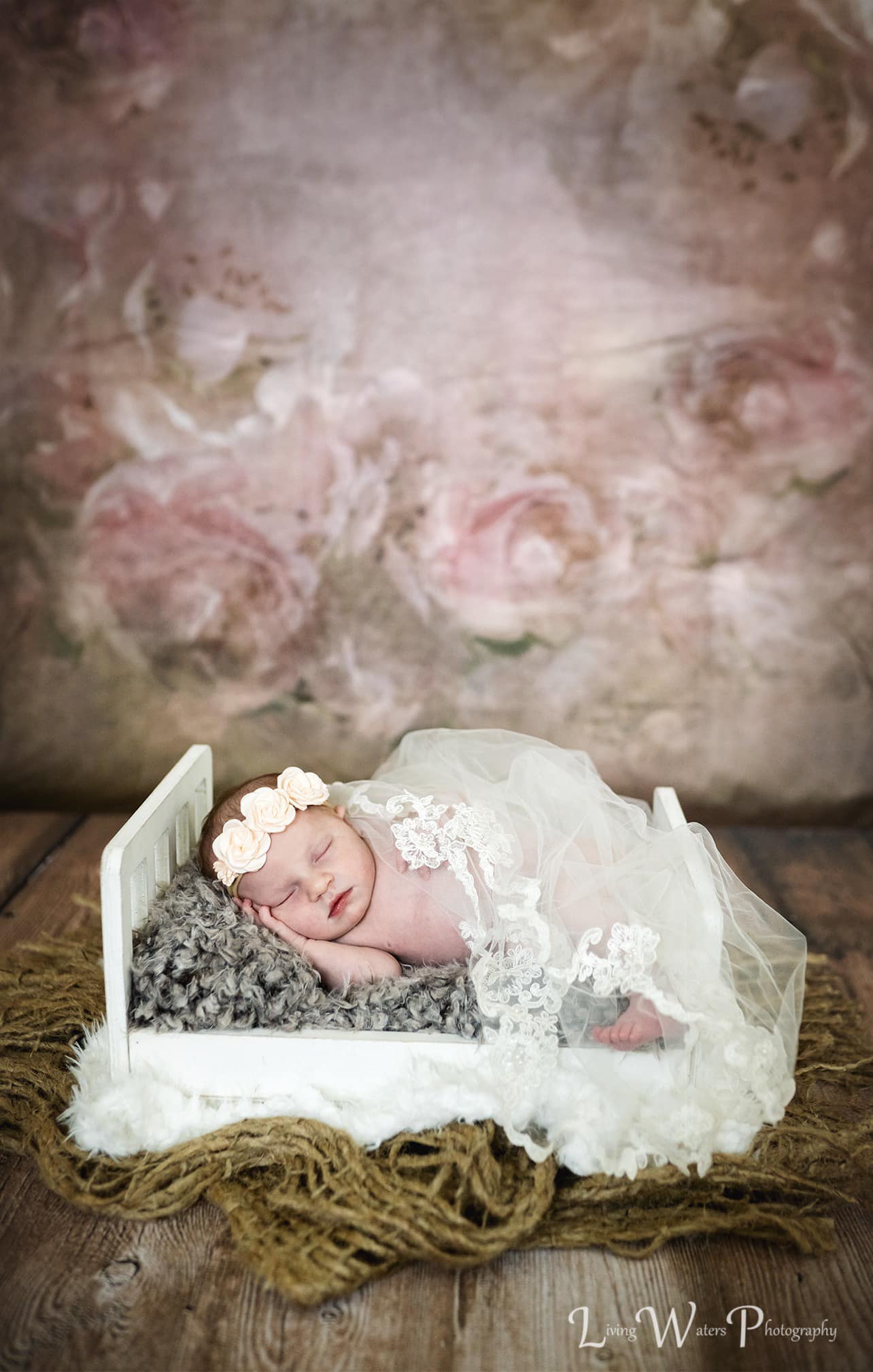 Kate Sweep Fine Art Retro Florals Roses Backdrop for Photography