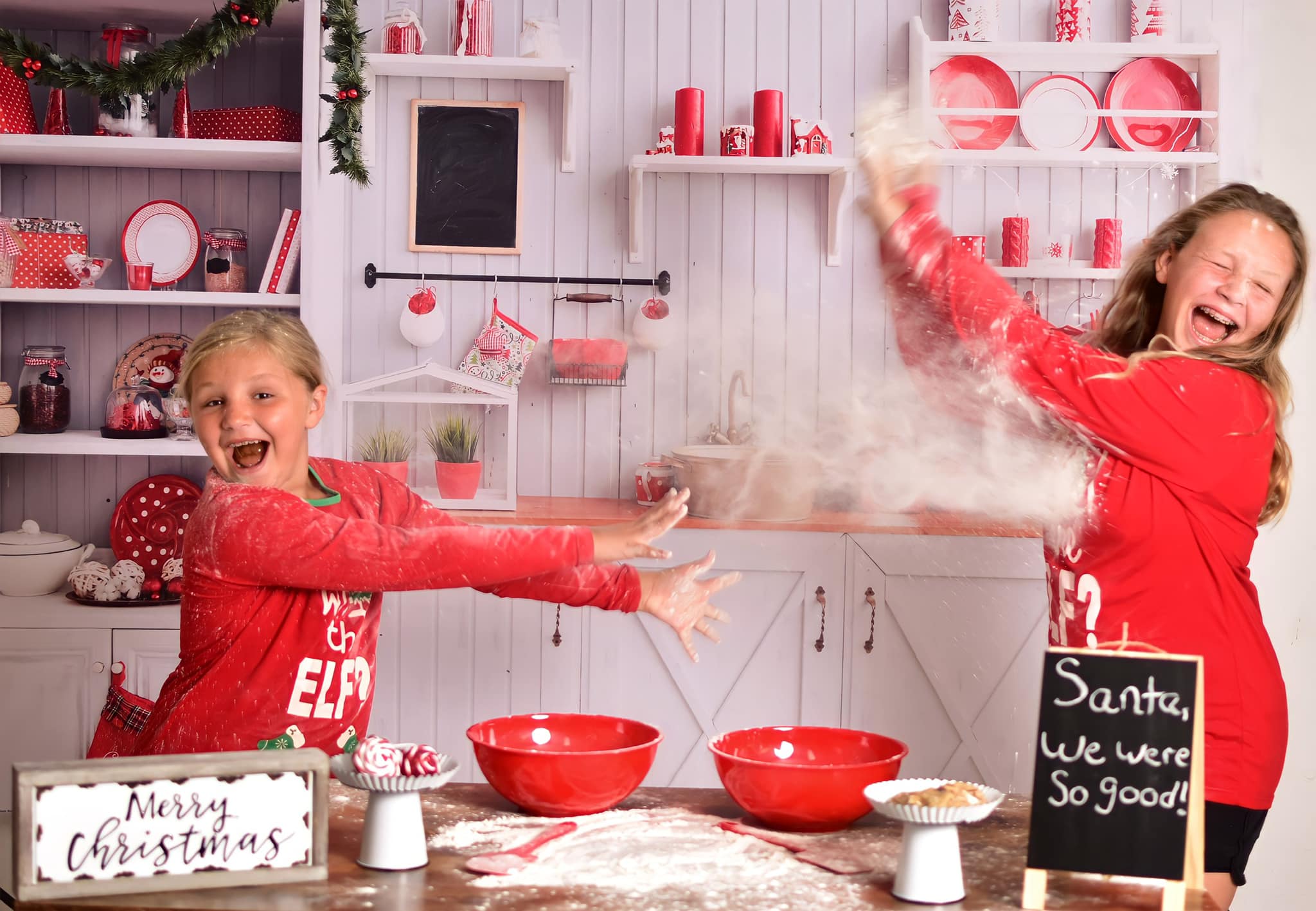 Kate Christmas Kitchen Backdrop White Wall for Photography - Kate Backdrop