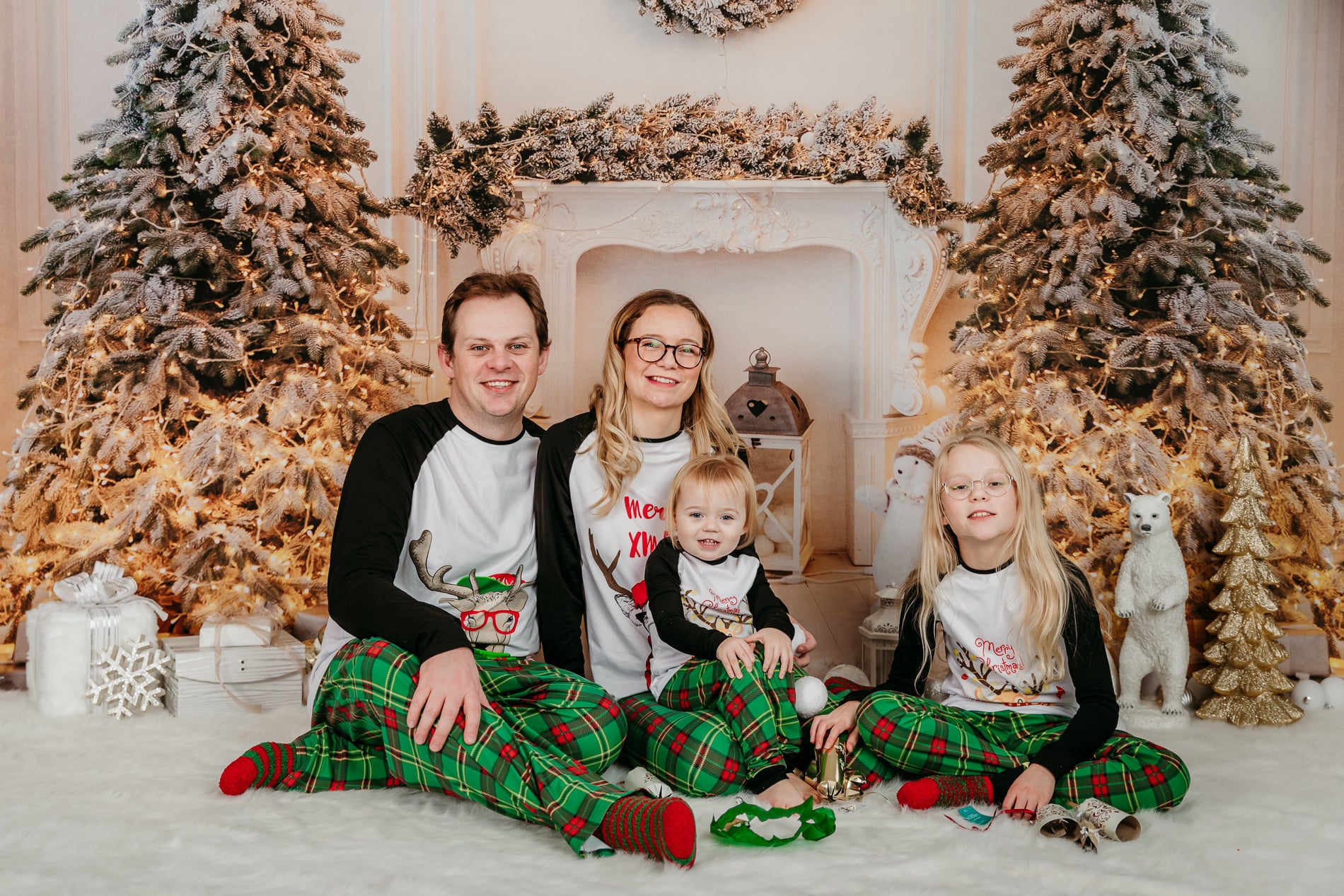 Kate Christmas White Fireplace Backdrop for Photography - Kate Backdrop