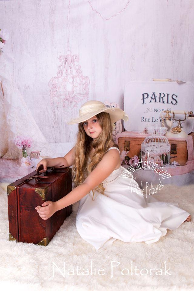 Katebackdrop£ºKate Vintage Vibes Flower Paris Backdrop for Photography Designed by Erin Larkins