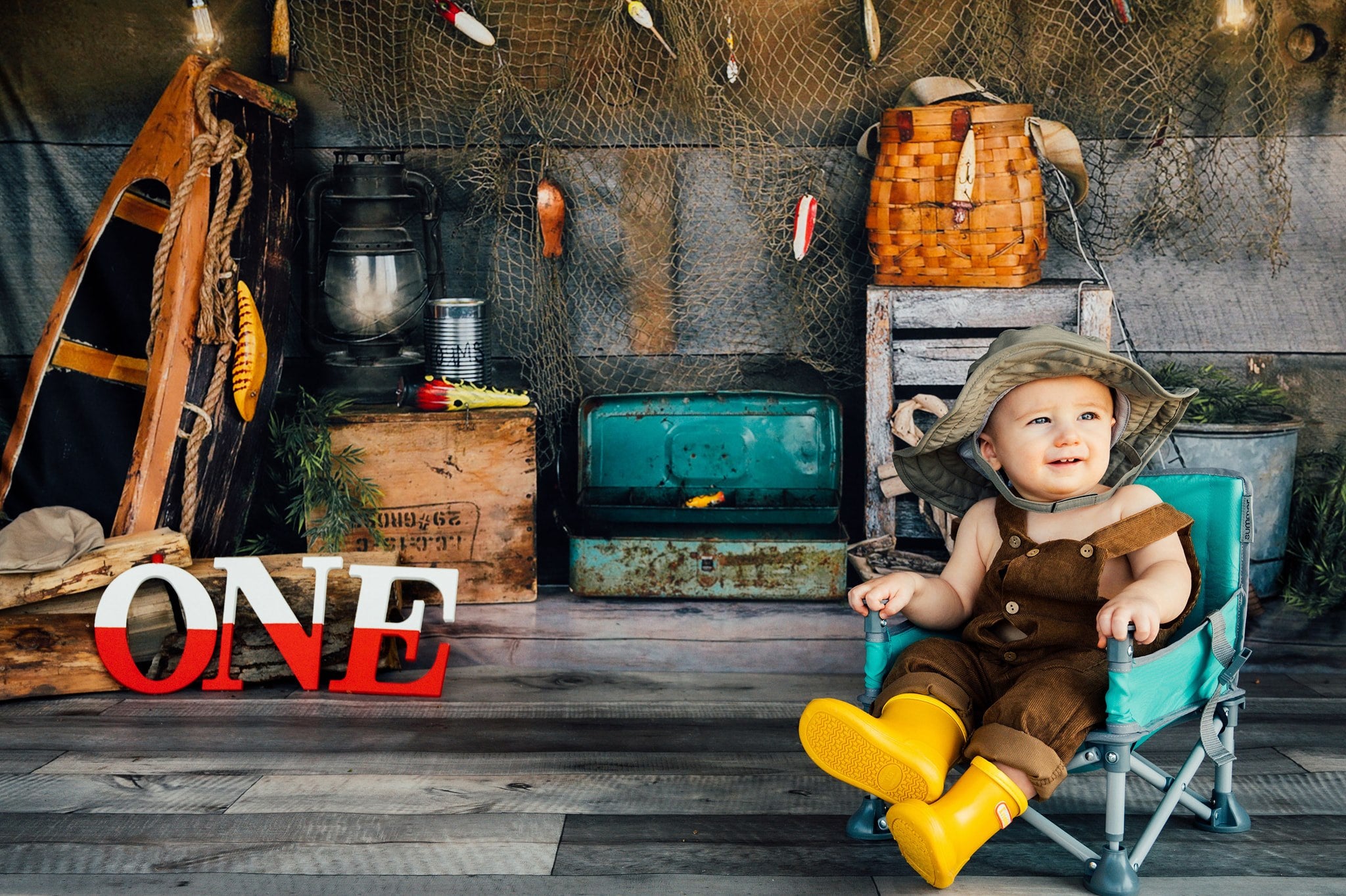 Kate Summer Go Fishing Children Backdrop Father's day Designed By Arica Kirby - Kate Backdrop