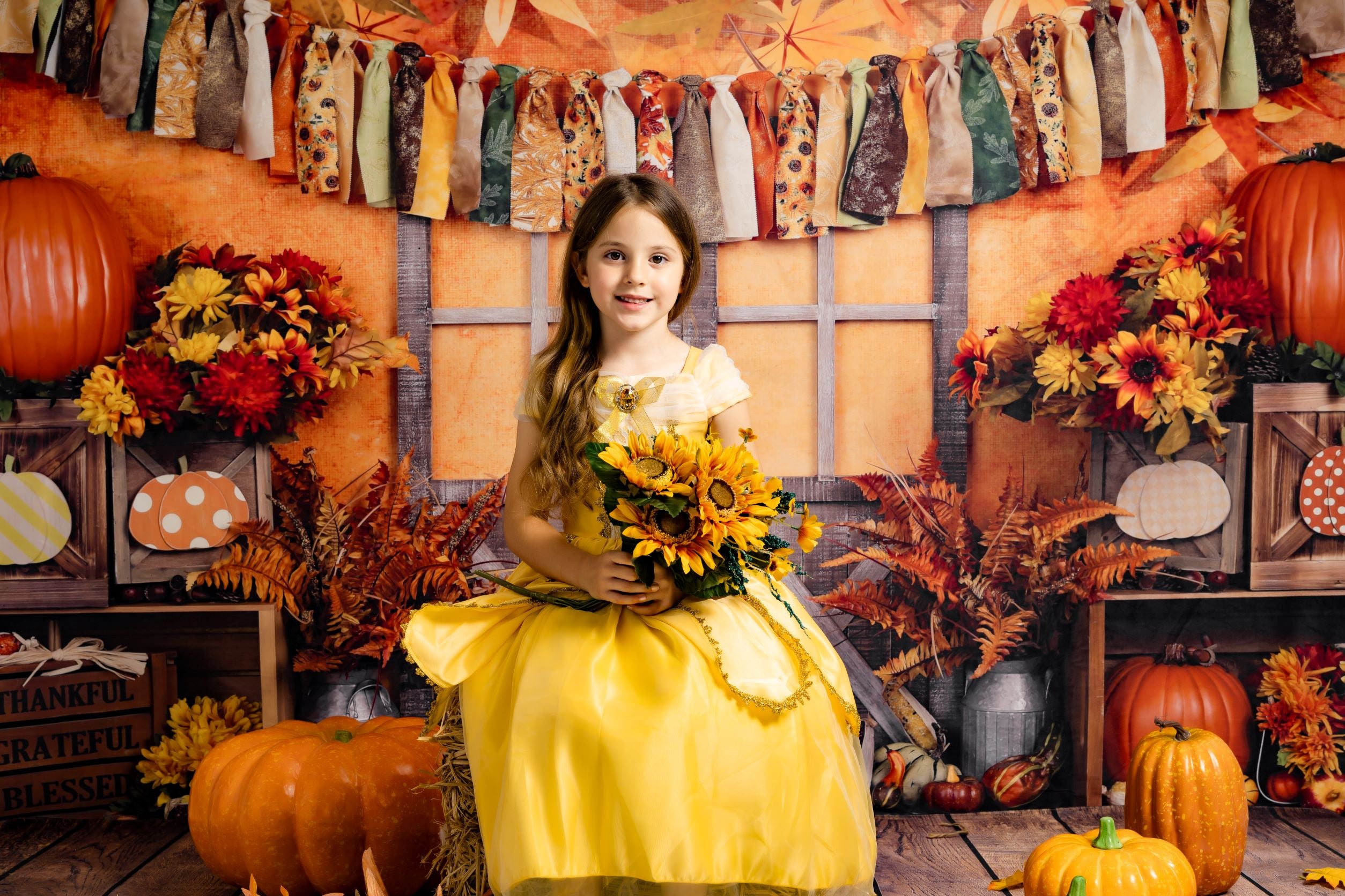 Kate Autumn Harvest Thanksgiving Backdrop for Photography - Kate Backdrop
