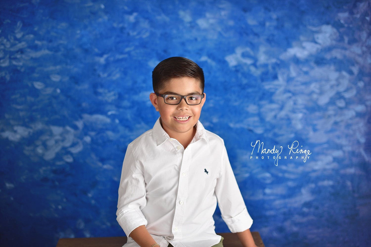 Kate Shades of Blue Texture Backdrop Designed By Mandy Ringe Photography - Kate Backdrop