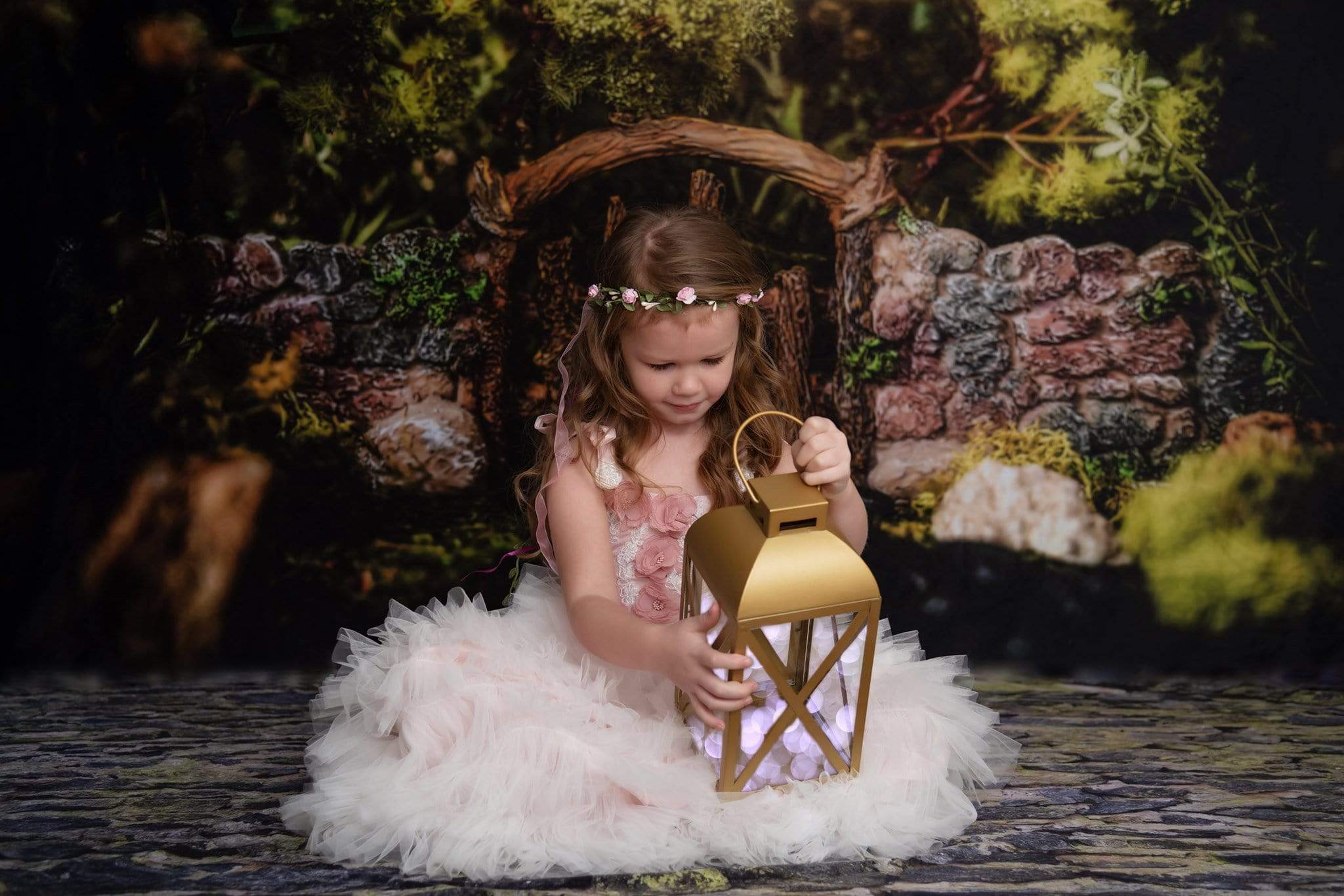 Katebackdrop鎷㈡綖Kate Fairy Forest Gate Spring Backdrop Designed By Arica Kirby