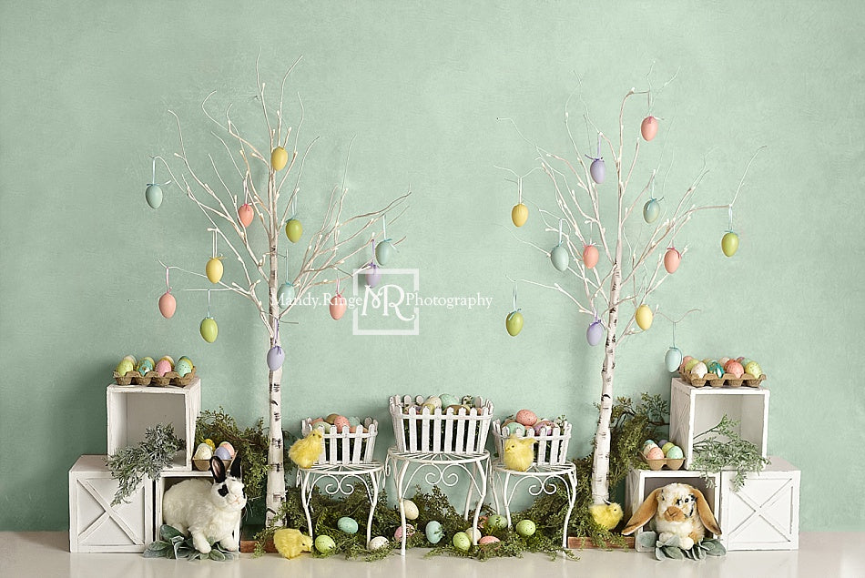 Kate Easter Bunnies and Chicks Backdrop Designed By Mandy Ringe Photography - Kate Backdrop